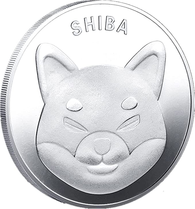 Shiba Inu Coin,Shib Coin,Shibcoin Commemorative Coin Gold Plated Coins Shiba Coin Limited Edition Collectible Coin with Protective Case (SHIB2 Silver)