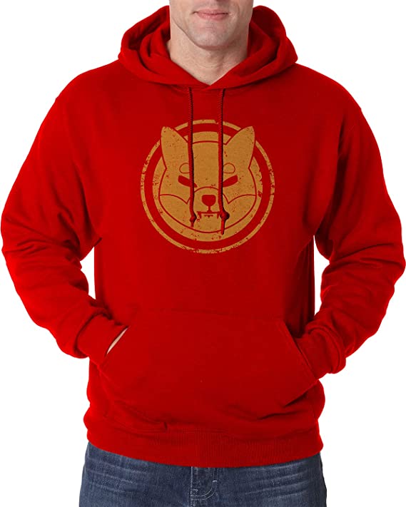 Shiba Inu Coin Token Crypto Vintage Distressed Logo Hoodie Sweatshirt