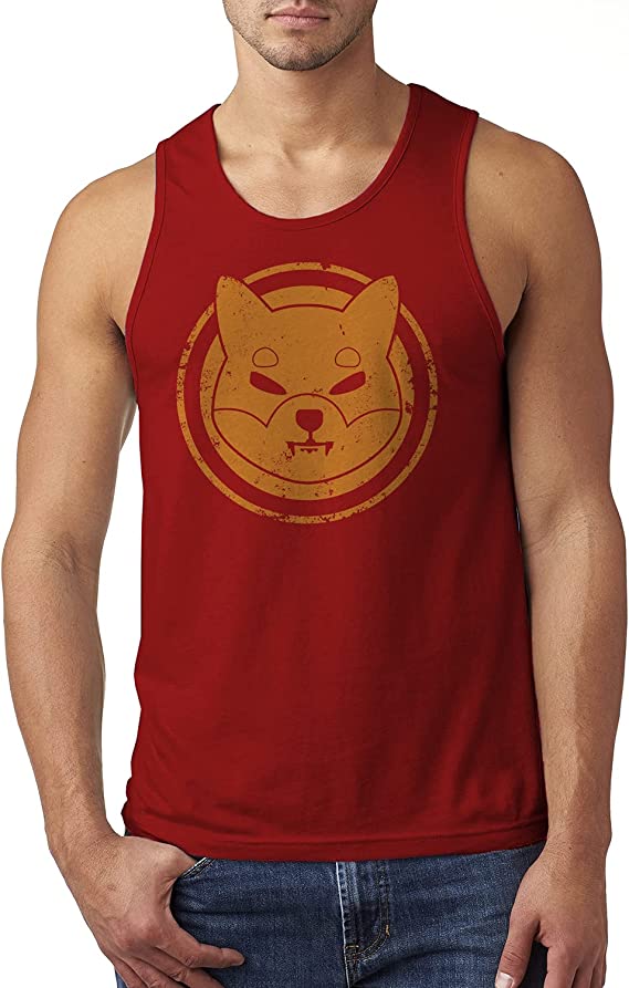 Shiba Inu Coin Token Crypto Vintage Distressed Logo Men's Tank Top